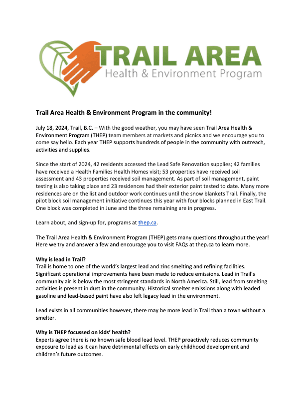 Media Release Trail Times- THEP -What's New-July 18-2024-thumbnail