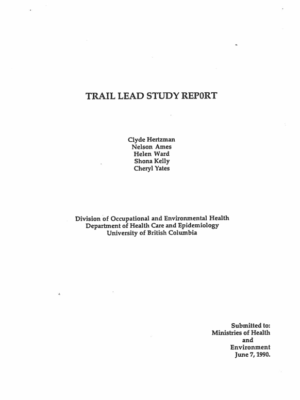 Trail Lead Study Report (1990)