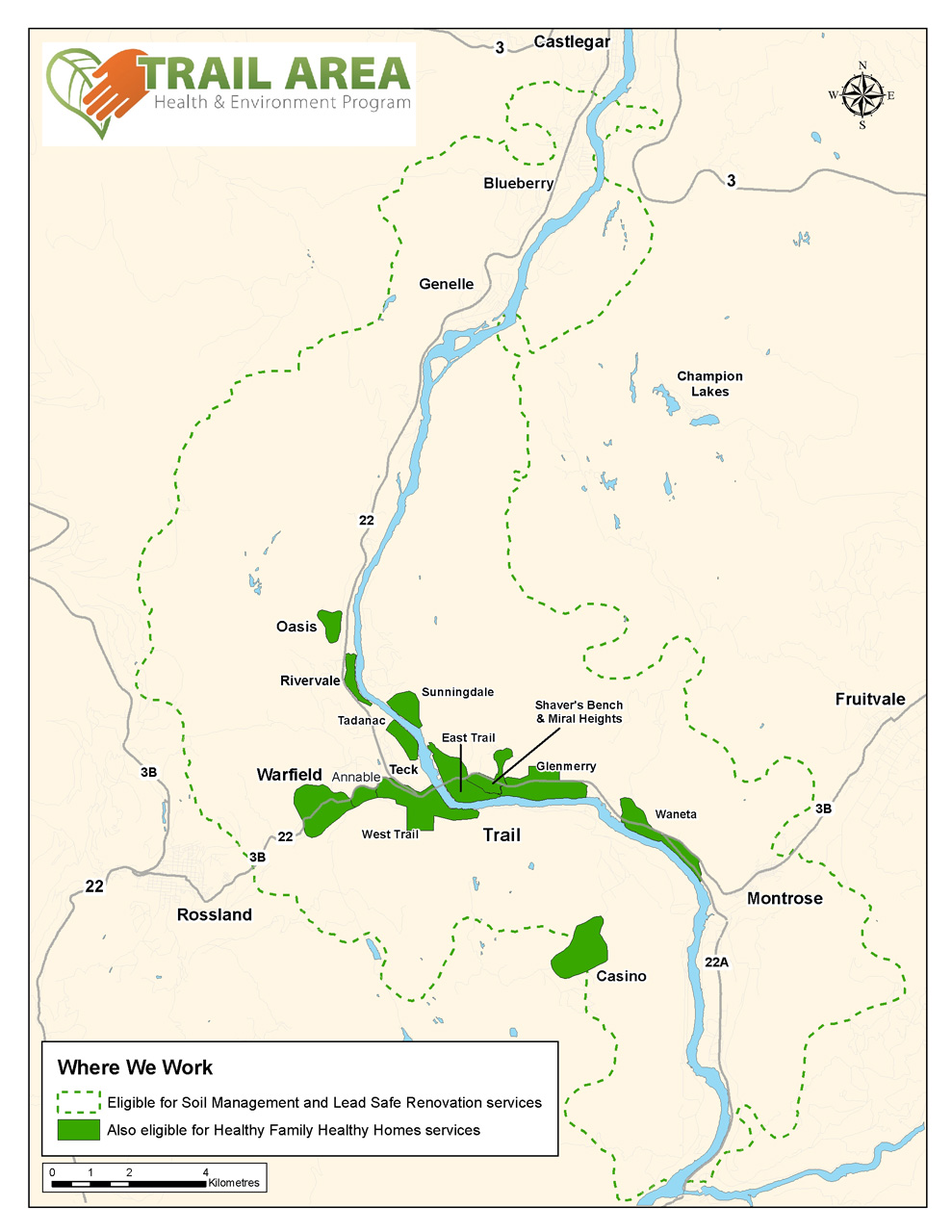 THEP Program Area Map