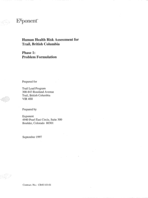 HHRA: Phase 1 Problem Formulation (1997)