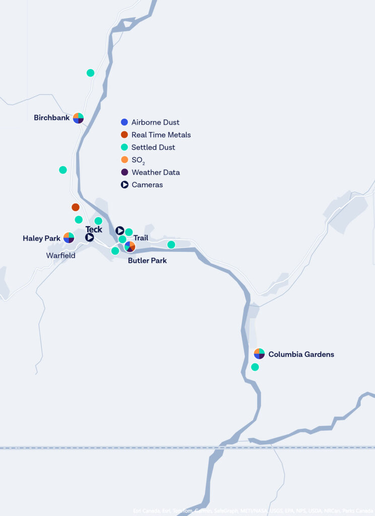 AQ monitoring station map